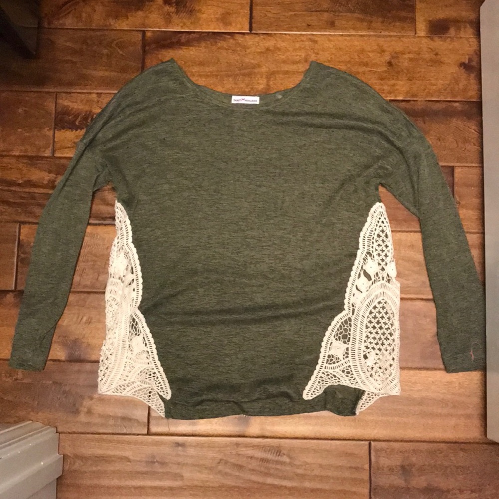Long Olive Green boutique top